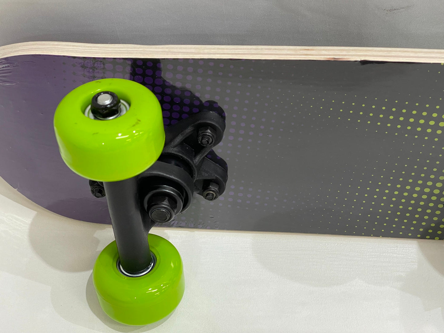 Mini Skateboard 17"(43Cm) Purple & Green Fun Design Ages 5+ NEW