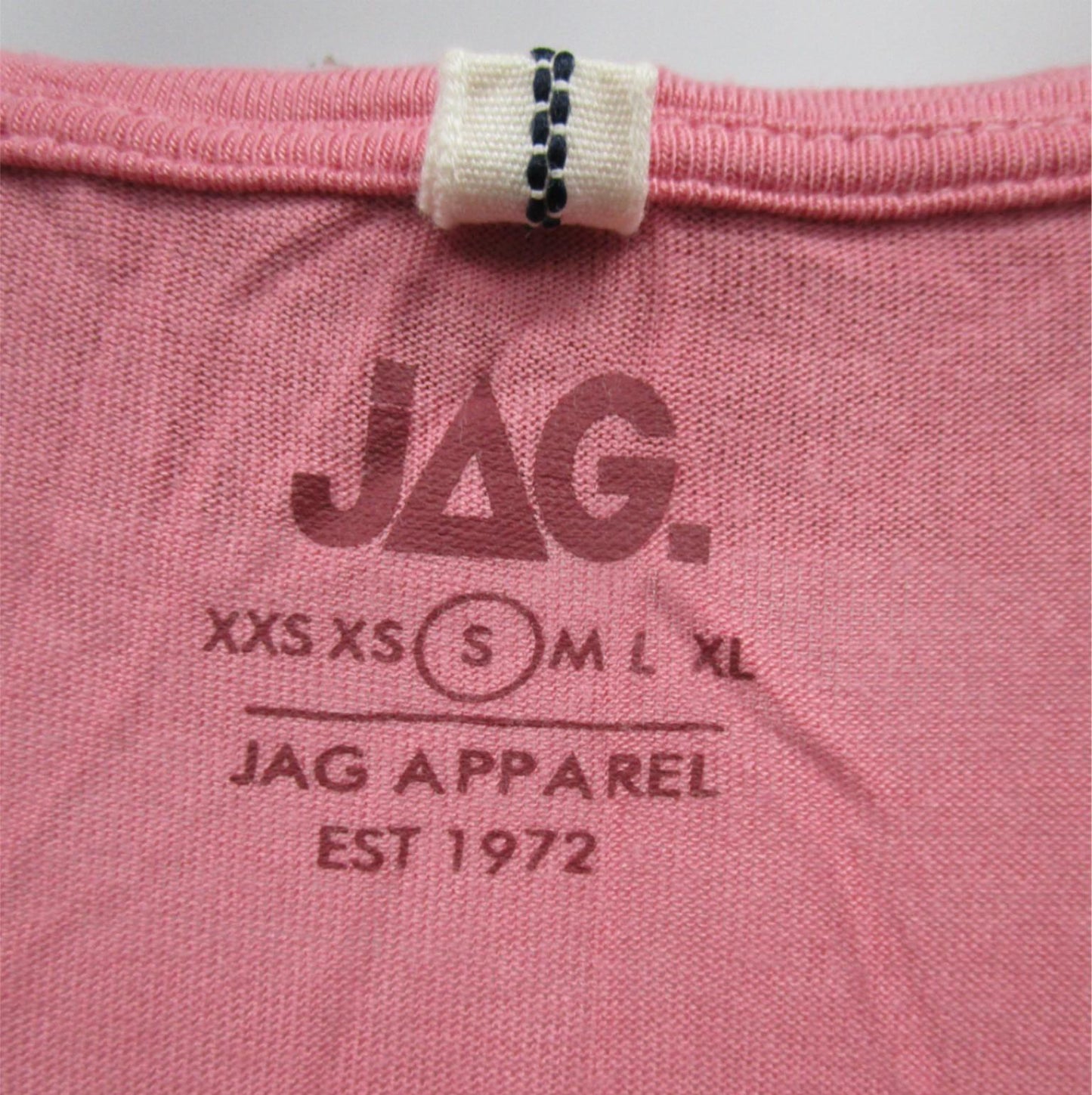 Jag V- Neck Long Sleeves Relaxed Fit Plain Top Pink Ladies Sz S