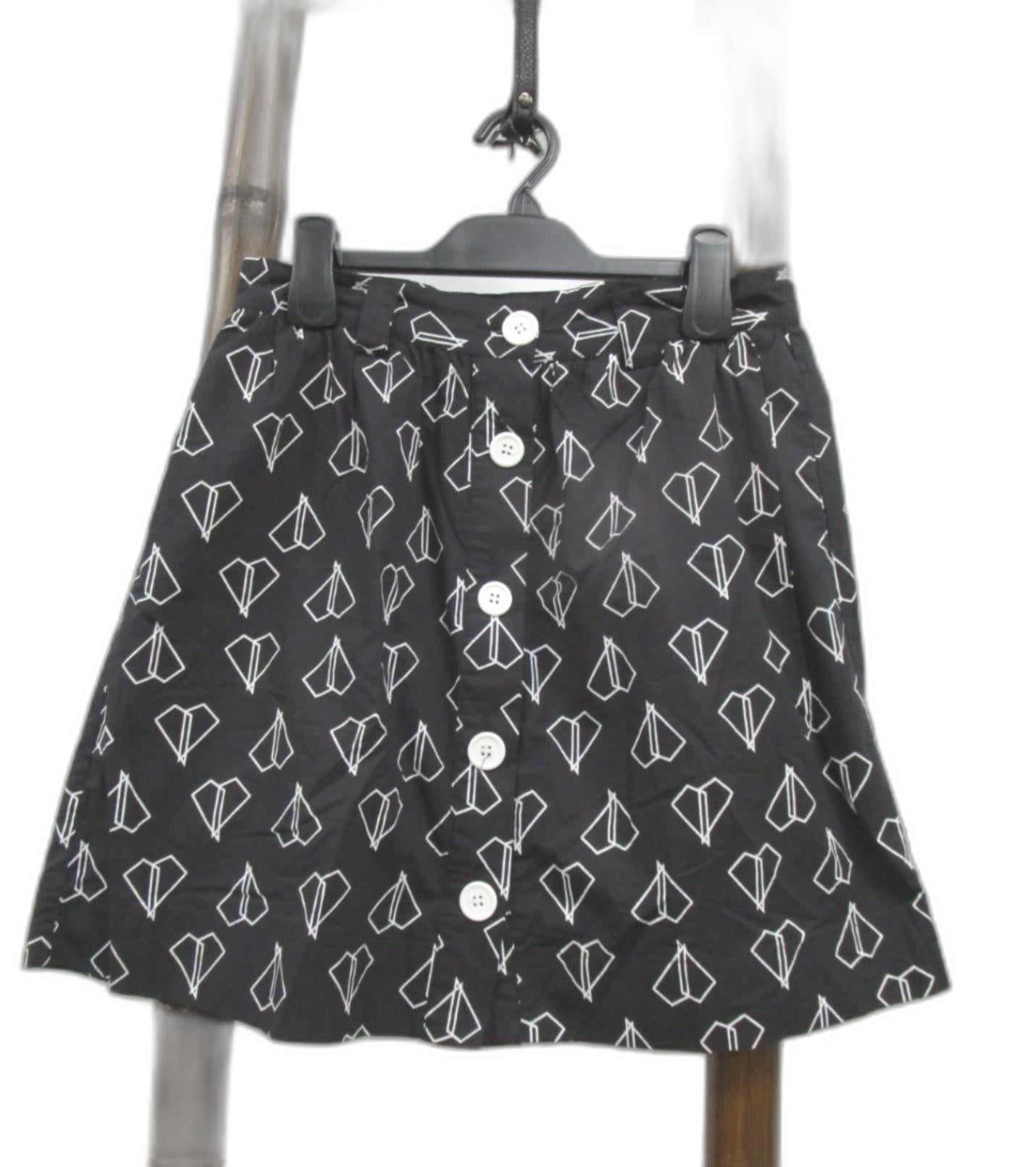 Dangerfield Cotton 2 Pockets Mini Skirt Black & White Ladies Size 8