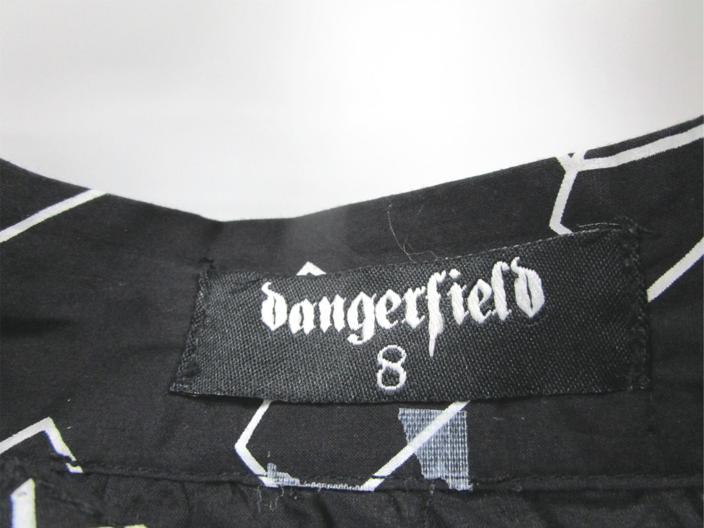 Dangerfield Cotton 2 Pockets Mini Skirt Black & White Ladies Size 8