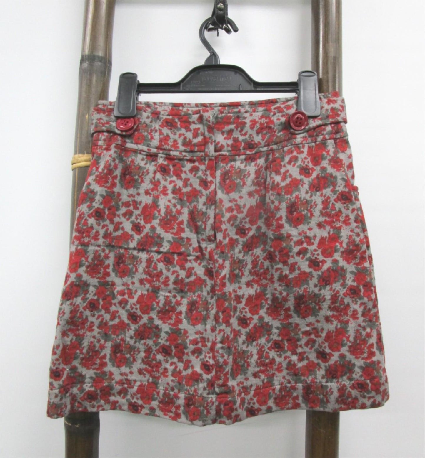 Princess Highway Cotton Mini Skirt Grey & Red Ladies Size 8