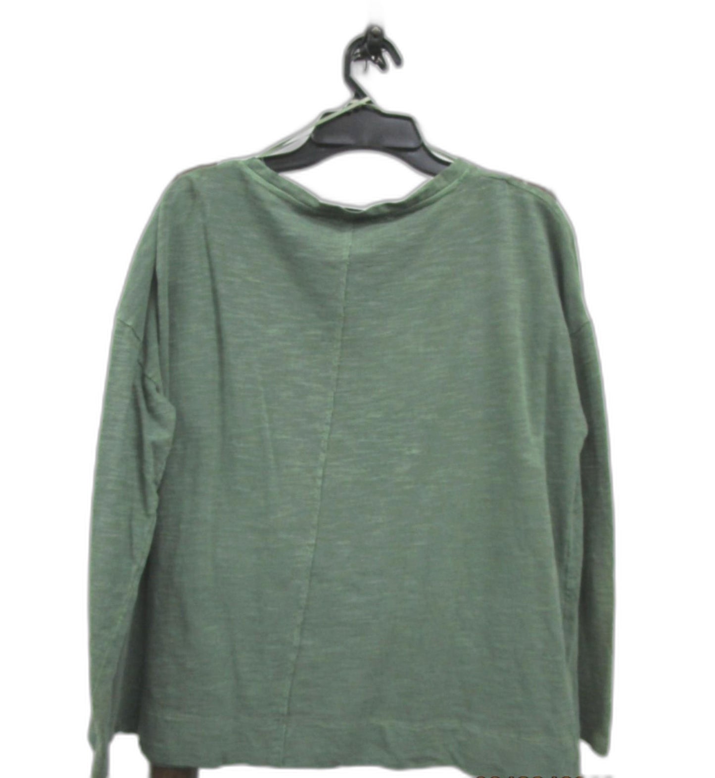 Marco Polo Relaxed Fit Long Sleeve Round Neck Top Green Ladies Sz S NEW