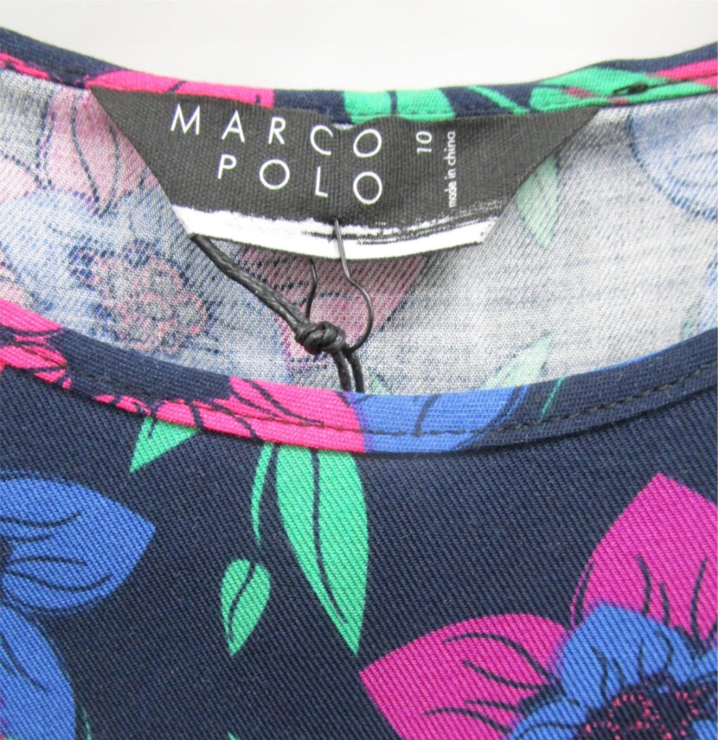 Marco Polo Round Neck Cap Sleeve Top Multicoloured Ladies Size 10 NEW