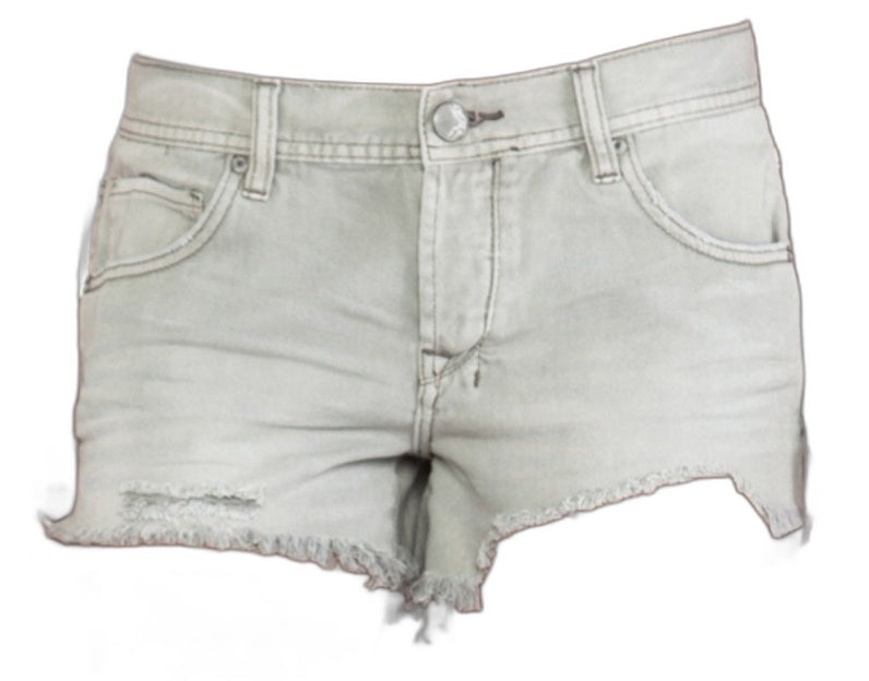 Free People Relaxed Fit Silver Lining Shorts Light Grey Ladies Sz 26 NEW