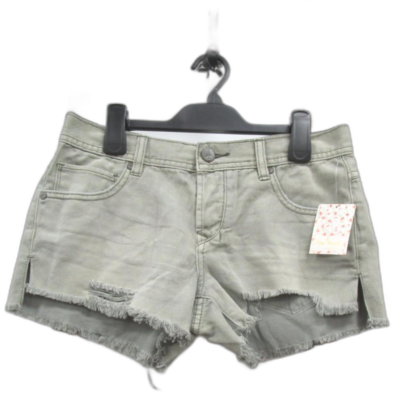 Free People Relaxed Fit Silver Lining Shorts Light Grey Ladies Sz 26 NEW