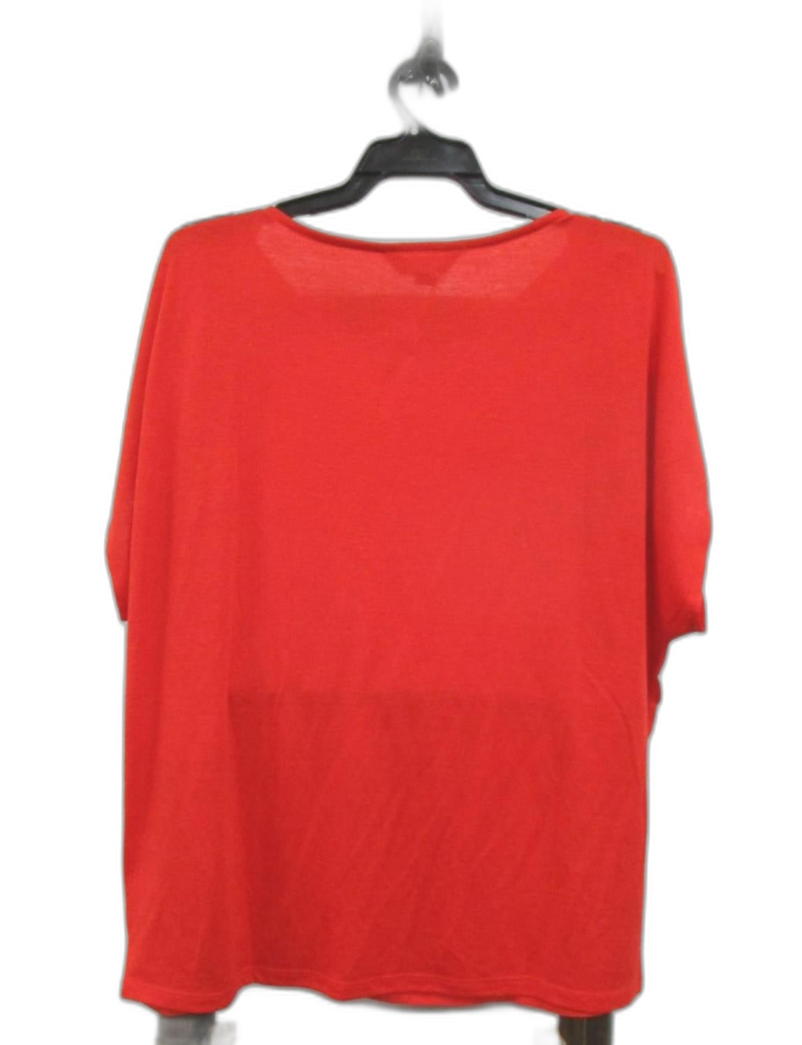 Suzannegrae Round Neck Relaxed Fit Cap Sleeve Top Red Ladies Sz M NEW