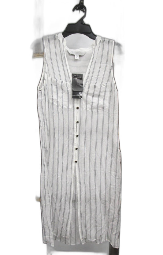 Forever NEW Elvina Extreme Length Stripe Slip Shirt White Ladies Sz4 NEW