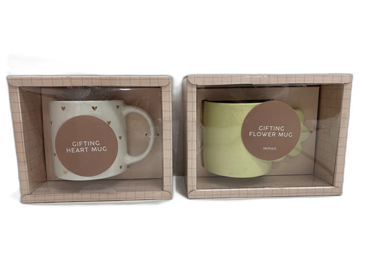 Target 2 Box Pack Dishwasher Safe Gold Hearts & Flower Coffee Mug Duo NEW