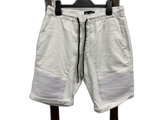 Jay Jays Pintuck Stretchy Cuff & Drawstring Shorts White** Mens Sz 32 NEW