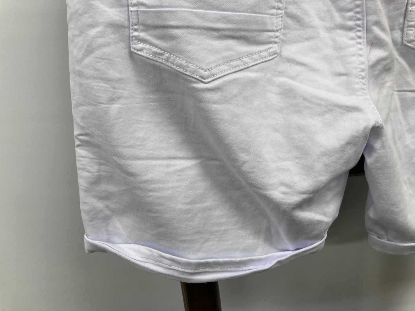 Jay Jays Pintuck Stretchy Cuff & Drawstring Shorts White Mens Sz 38 NEW