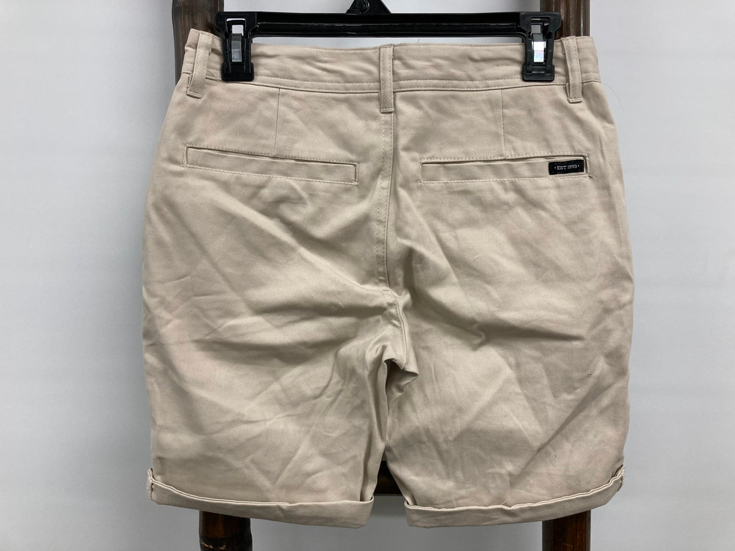 Jay Jays Chino Short Cotton Cuffed Zip Up Shorts Tan Mens Sz 26 NEW