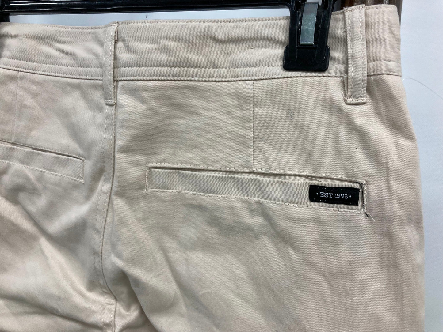 Jay Jays Chino Short Cotton Cuffed Zip Up Shorts Tan Mens Sz 26 NEW