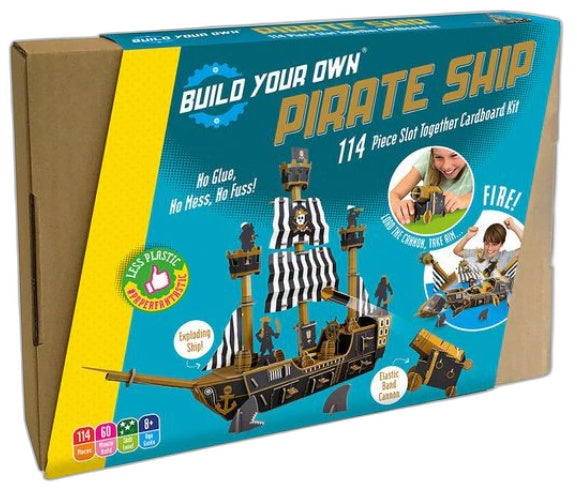 Colorific Build Your Own Pirate Ship Carboard Kit Ages 8+ NEW