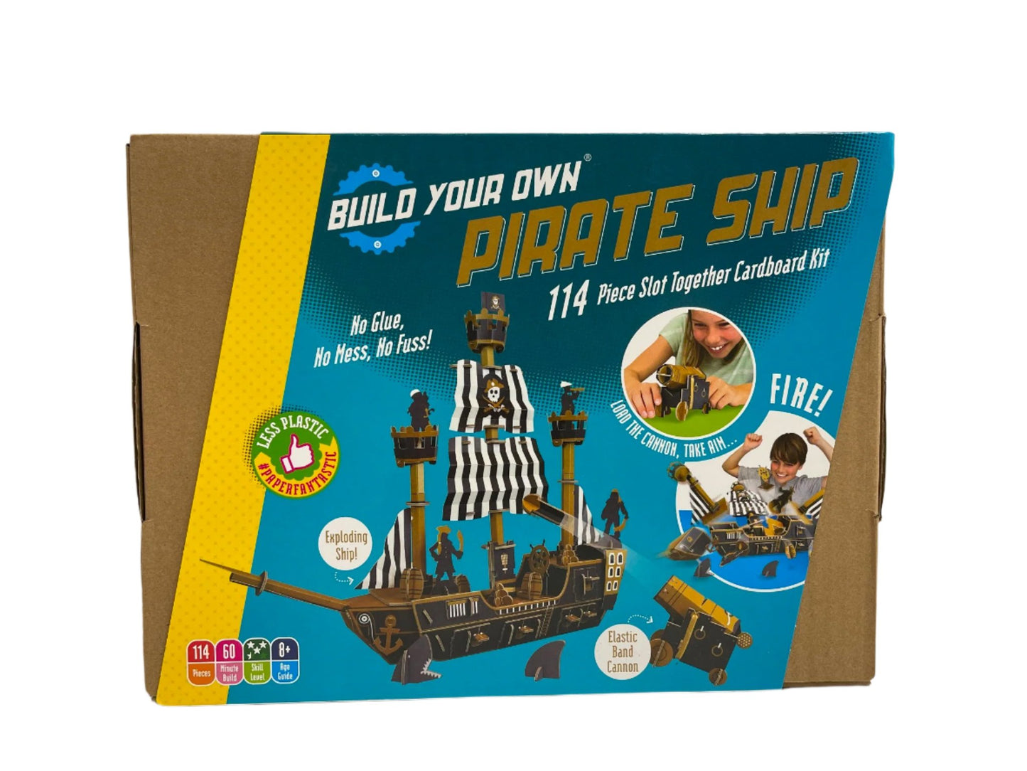 Colorific Build Your Own Pirate Ship Carboard Kit Ages 8+ NEW