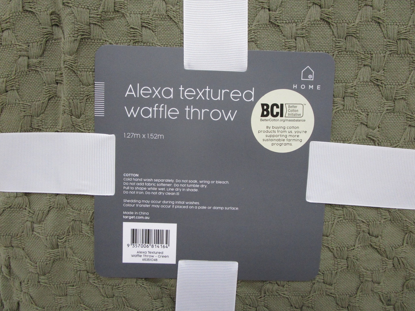 Target Cotton Fringe Detail Alexa Textured Waffle Throw 127Cmx152Cm NEW