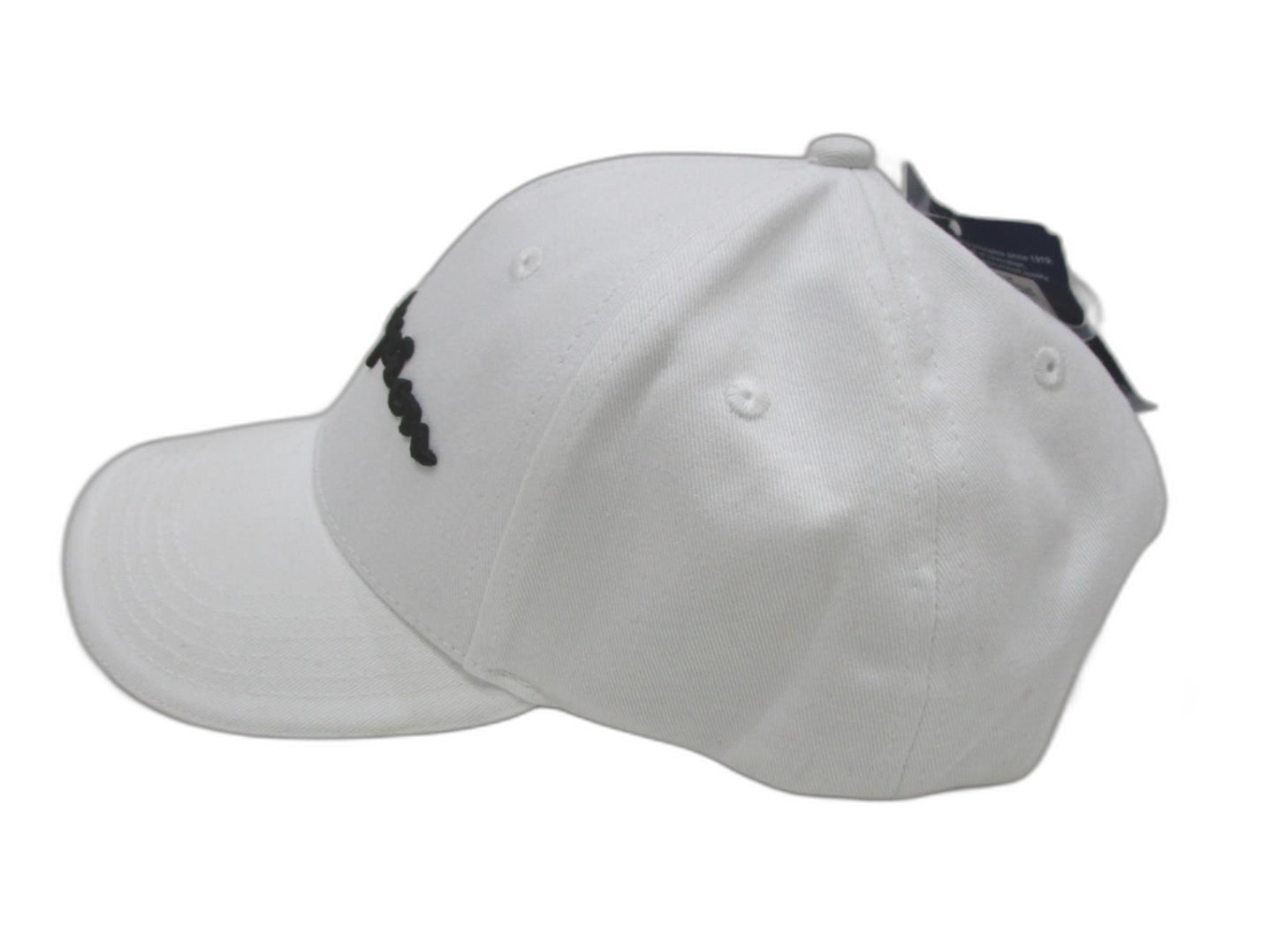 Champion Cotton Embroidered Logo Snap Closure Script Cap White Osfa NEW