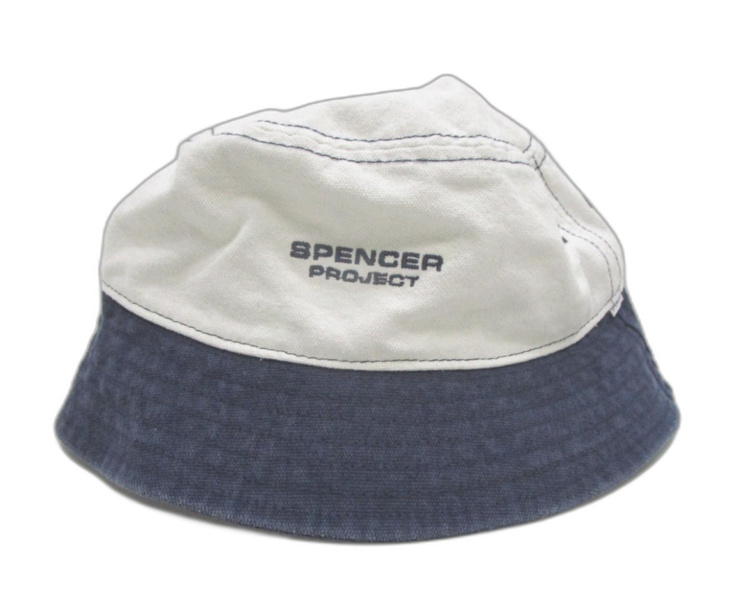 Spencer Project 100%Cotton Splice Canvas Bucket Hat Navy Blue Osfa NEW