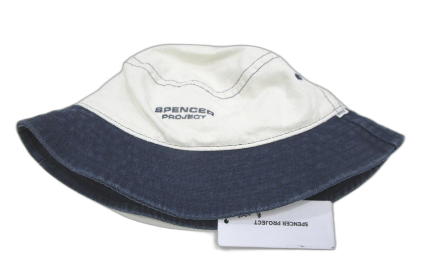 Spencer Project 100%Cotton Splice Canvas Bucket Hat Navy Blue Osfa NEW