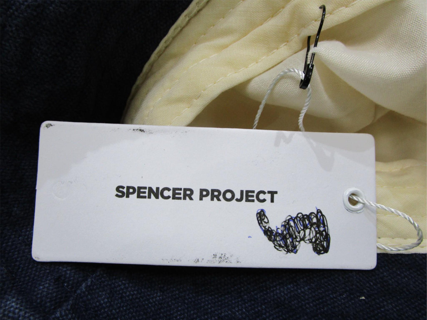 Spencer Project 100%Cotton Splice Canvas Bucket Hat Navy Blue Osfa NEW