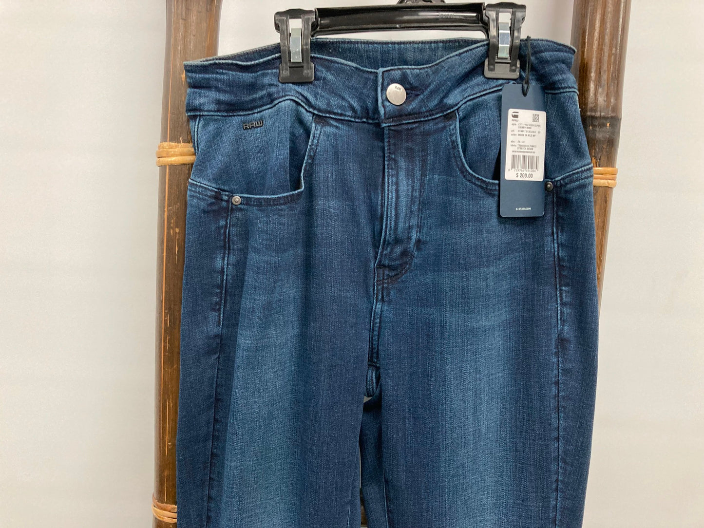 G-Star Raw Citi You High Super Skinny Strtch Blue Jeans Ladies Sz 24 NEW