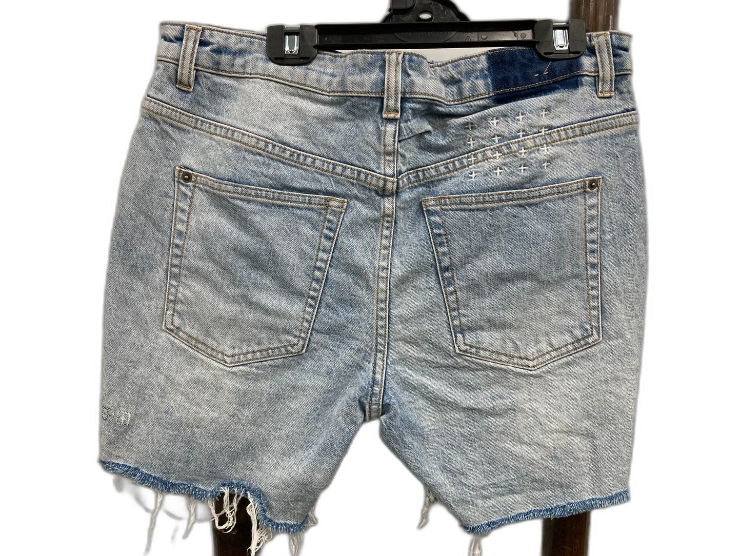 Ksubi Racer Short Freyed Vintage Nights Denim Shorts Ladies Sz 32 NEW