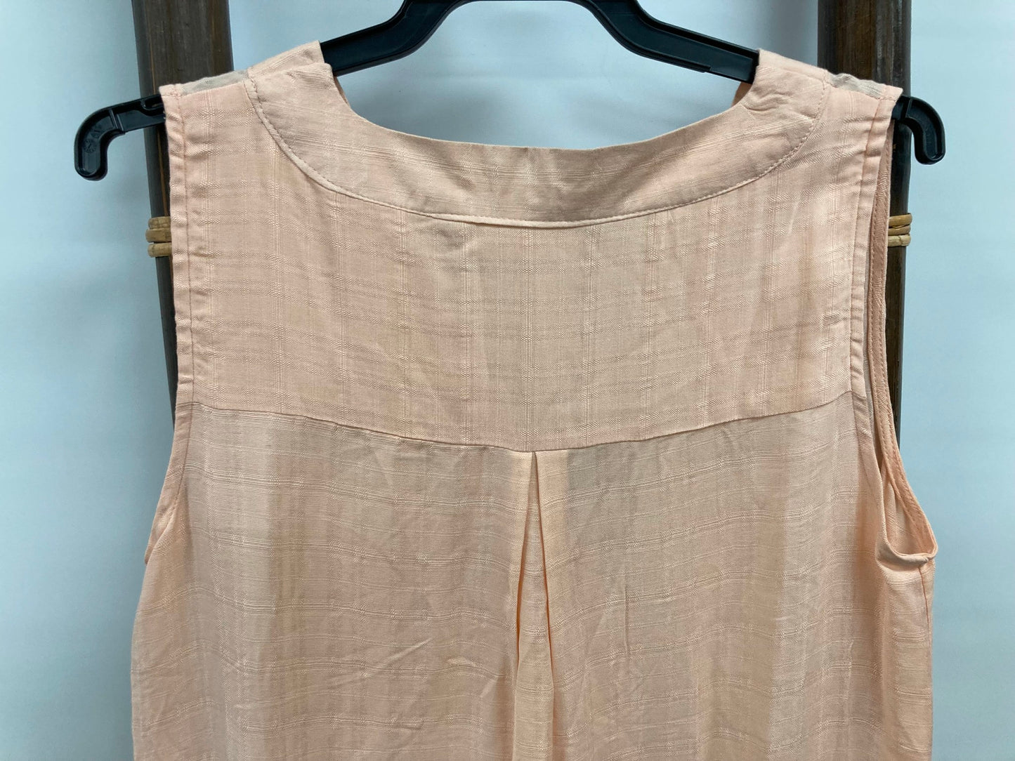 Katies Volume Woven Fashion Top Sleeveless Apricot Ladies Sz 10 NEW