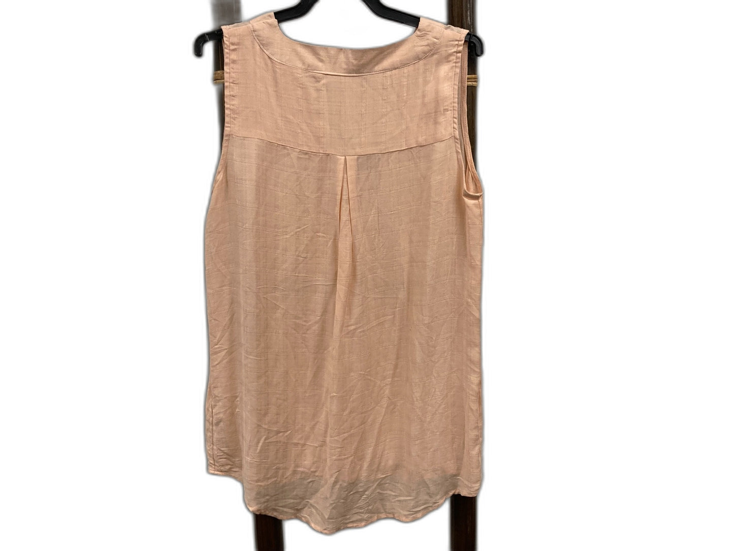 Katies Volume Woven Fashion Top Sleeveless Apricot Ladies Sz 10 NEW