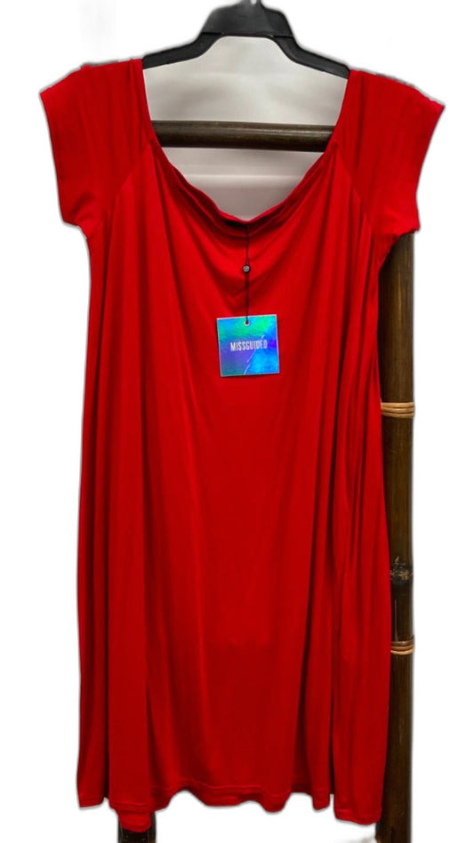 Bardot Skater A-Line Stretchy Red Dress Ladies Sz 18 NEW