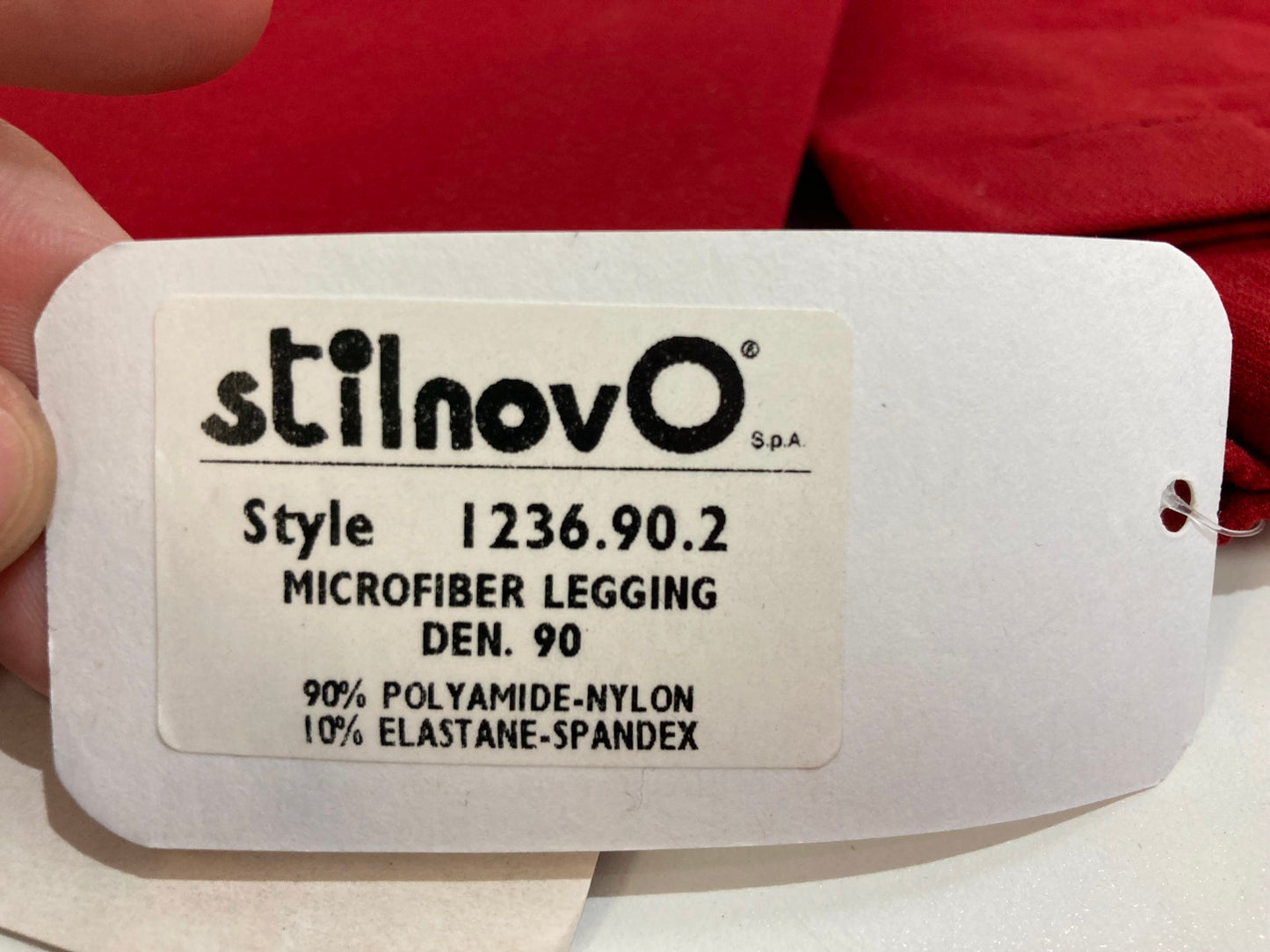 Emilio Cavallini Stilnovo Microfiber Legging Den.90 Red Ladies Sz Xs-S NEW