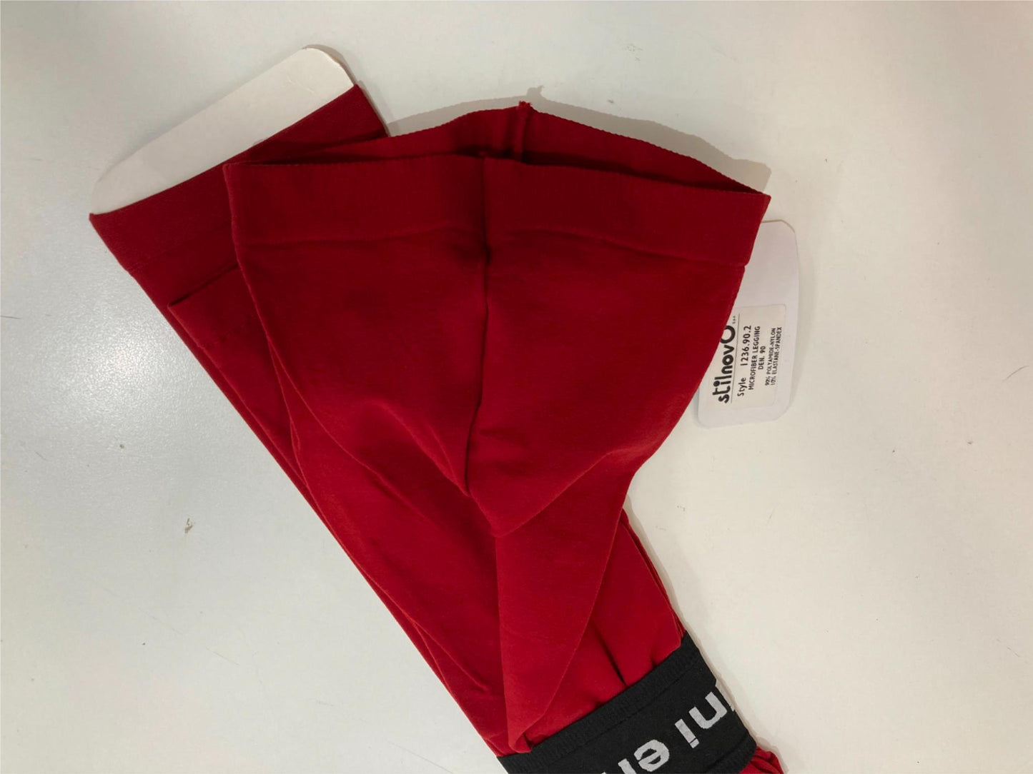 Emilio Cavallini Stilnovo Microfiber Legging Den.90 Red Ladies Sz Xs-S NEW