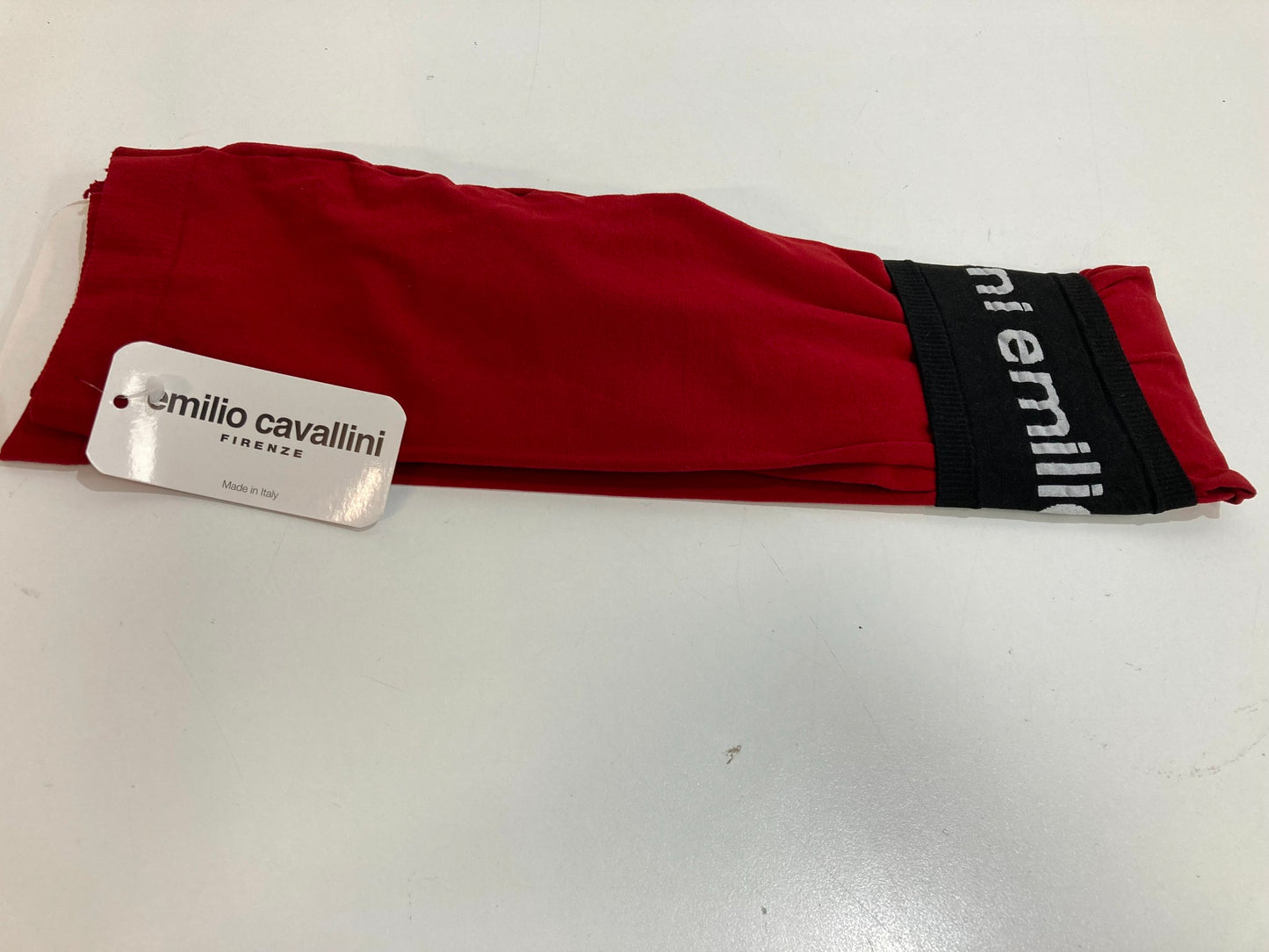 Emilio Cavallini Stilnovo Microfiber Legging Den.90 Red Ladies Sz Xs-S NEW