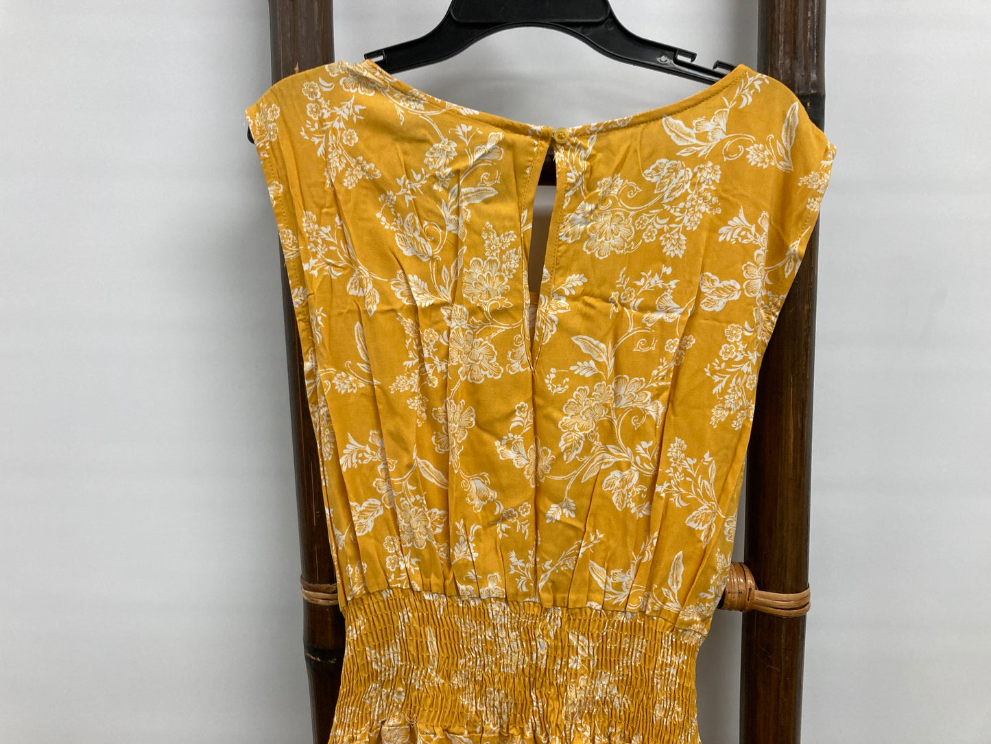 Katies Golden Floral Dress Sleeveless Waist Shift Mustard Ladies Sz 20 NEW