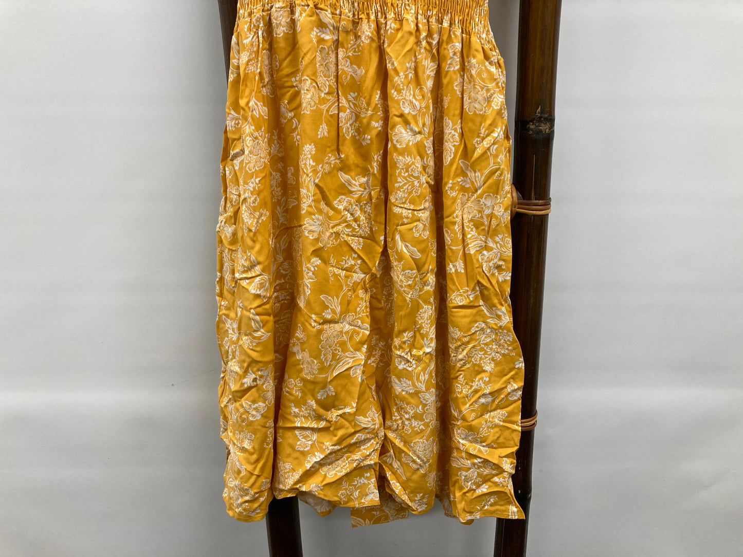 Katies Golden Floral Dress Sleeveless Waist Shift Mustard Ladies Sz 20 NEW