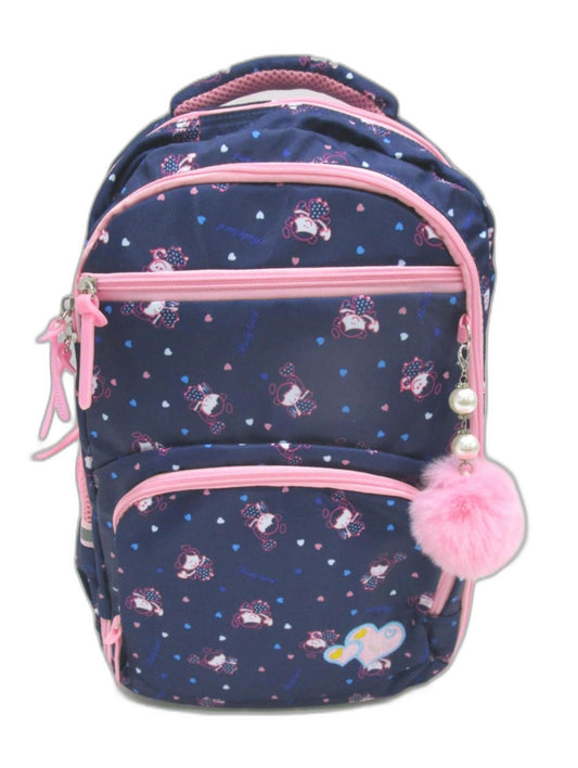 Rudy Hard Princess Themed 2 Compartment, Front & Side Pockets Backpack NEW