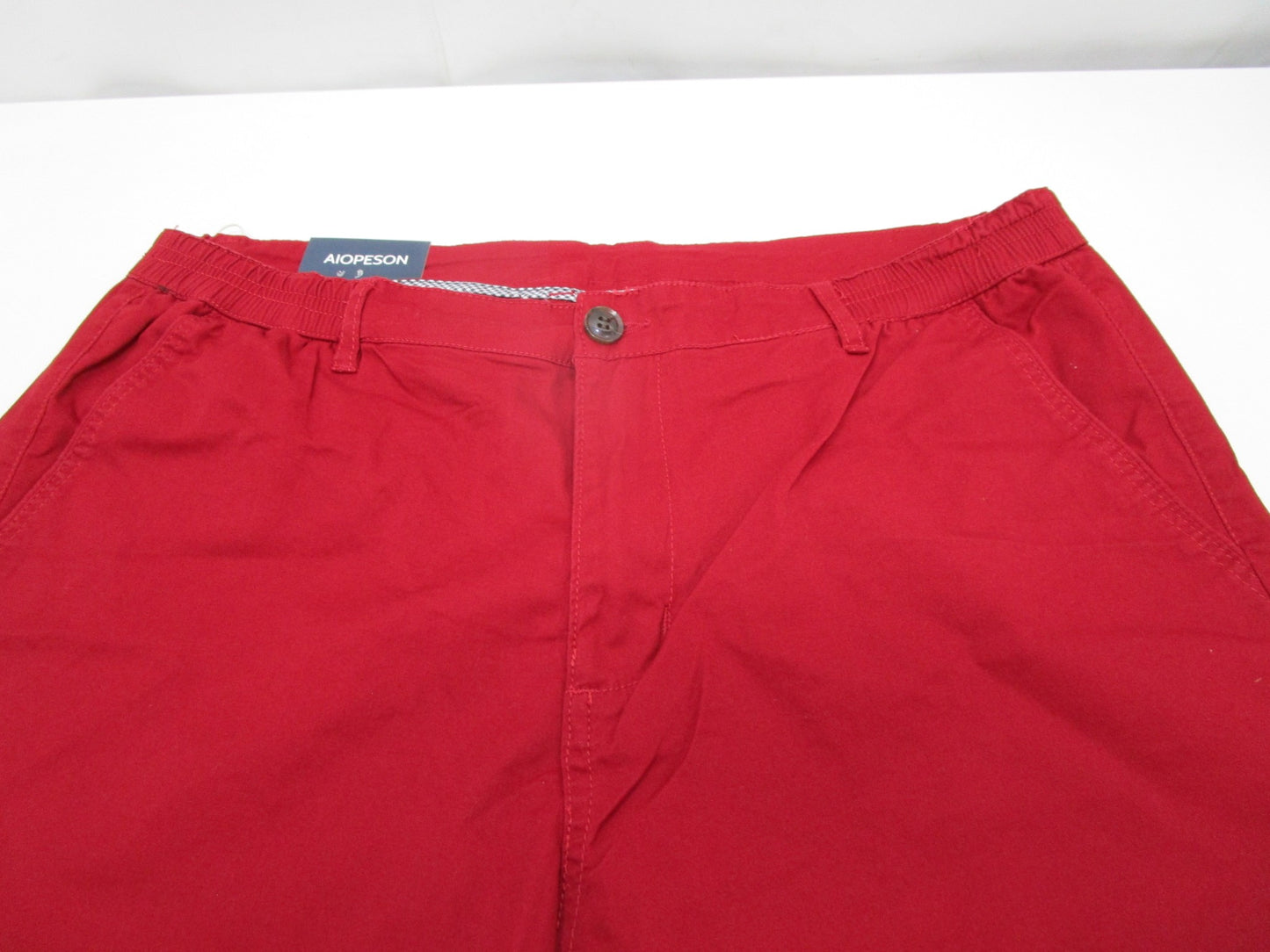 Aiopeson Comfortable Cotton Relaxed Fit Street Short Red Men Size 36 NEW