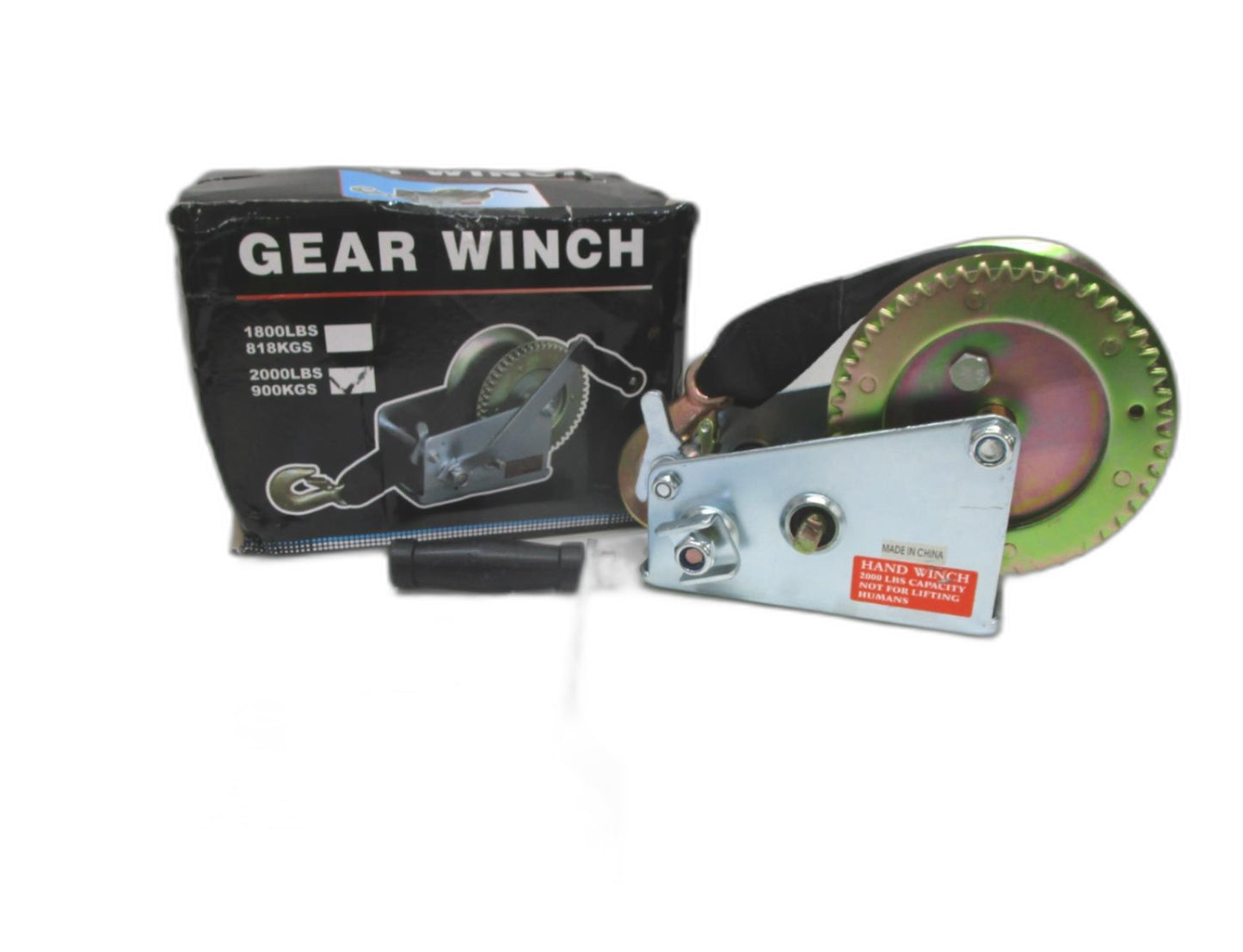 Metal Heavy Gear Hand Winch 2000 Lbs / 900 Kgs Capacity NEW