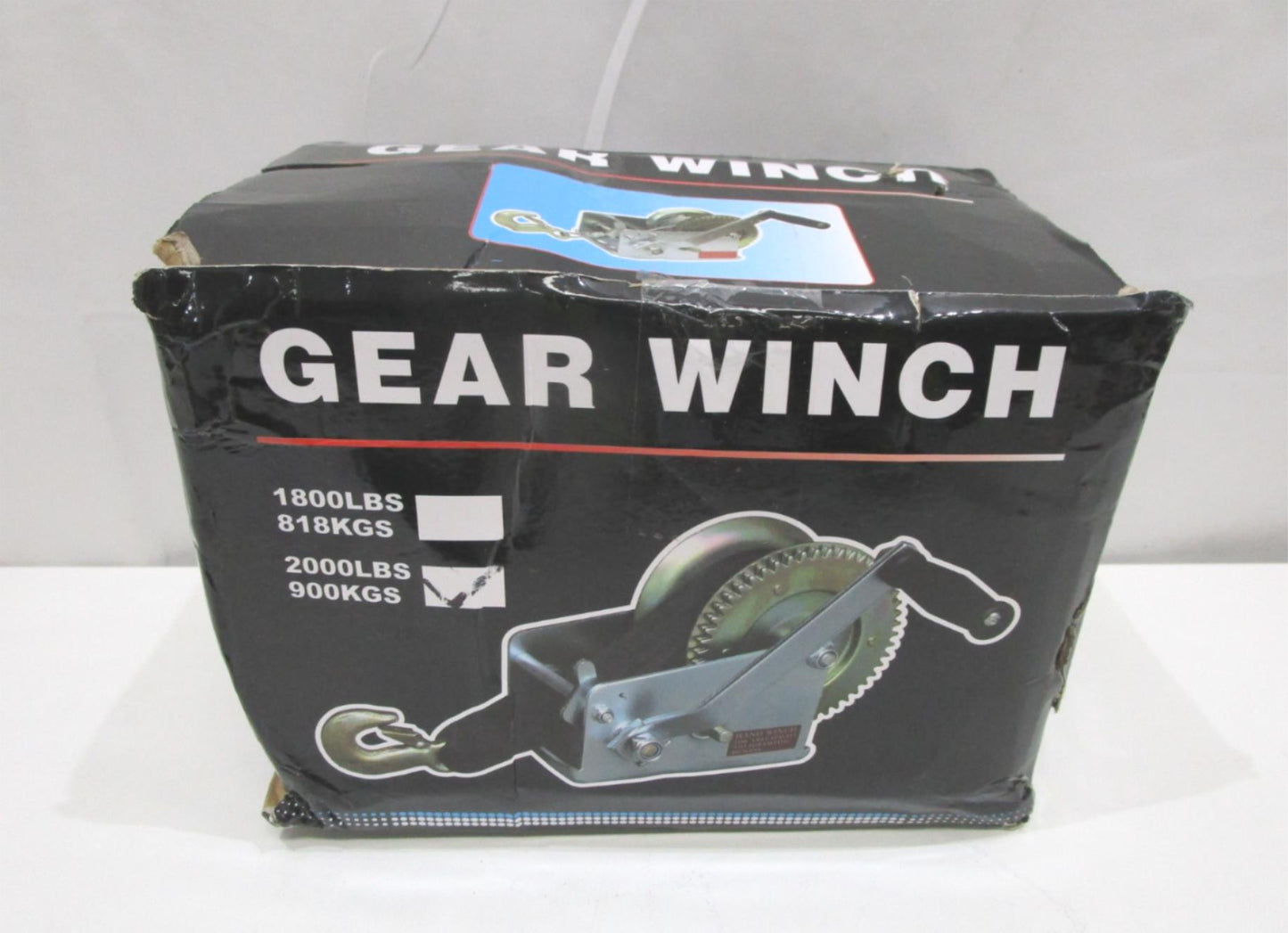 Metal Heavy Gear Hand Winch 2000 Lbs / 900 Kgs Capacity NEW