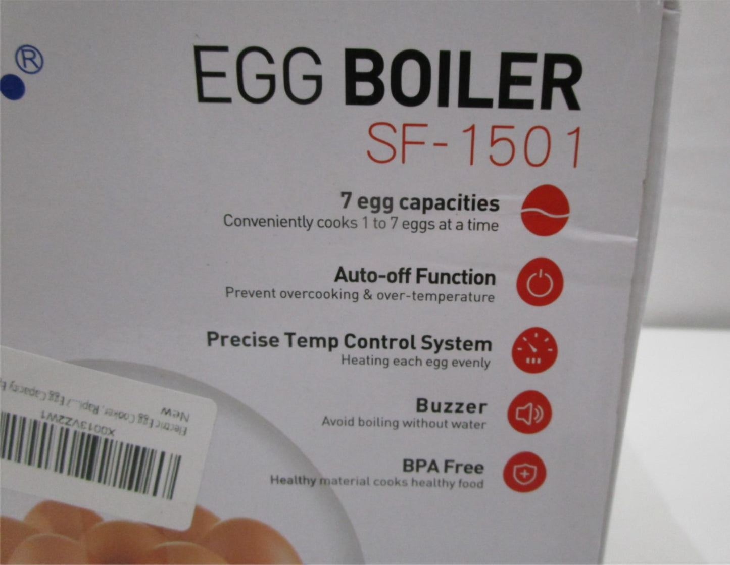 Sonifer Conveniently Cooks 7 Eggs Capacity Electric Steamer Cooker NEW