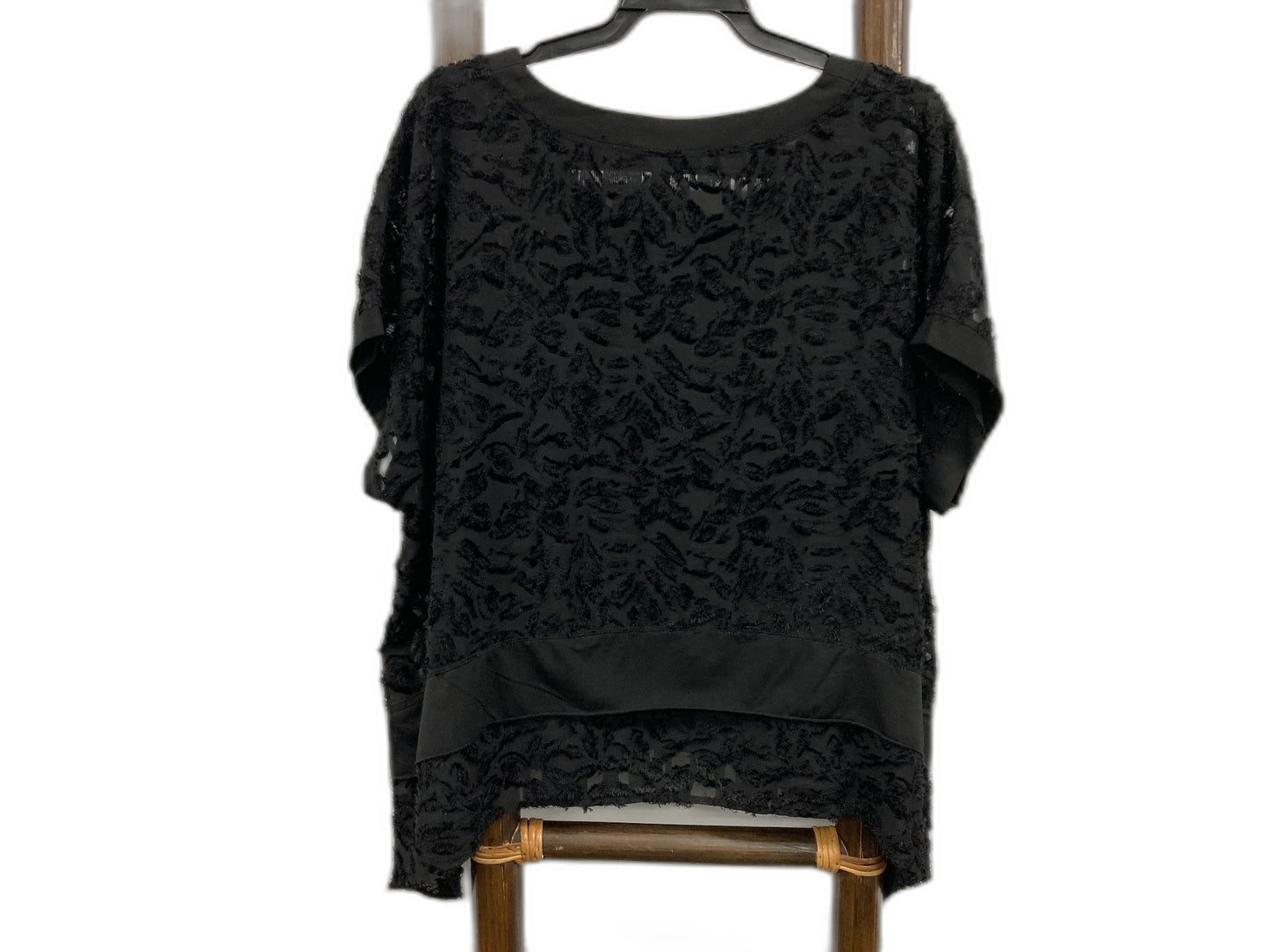 Ts Taking Shape Austere Top Patterned Black Ladies Sz S NEW