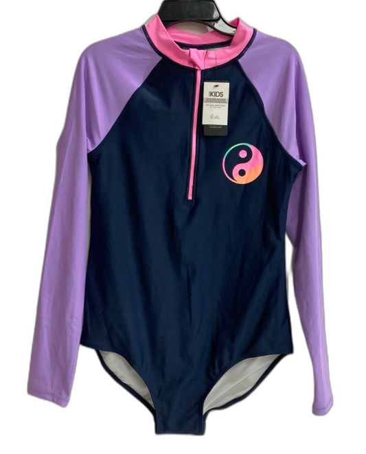 Cotton On Kids Long Sleeve 1 Piece Full Bather Navy Kids Sz 15-16 NEW