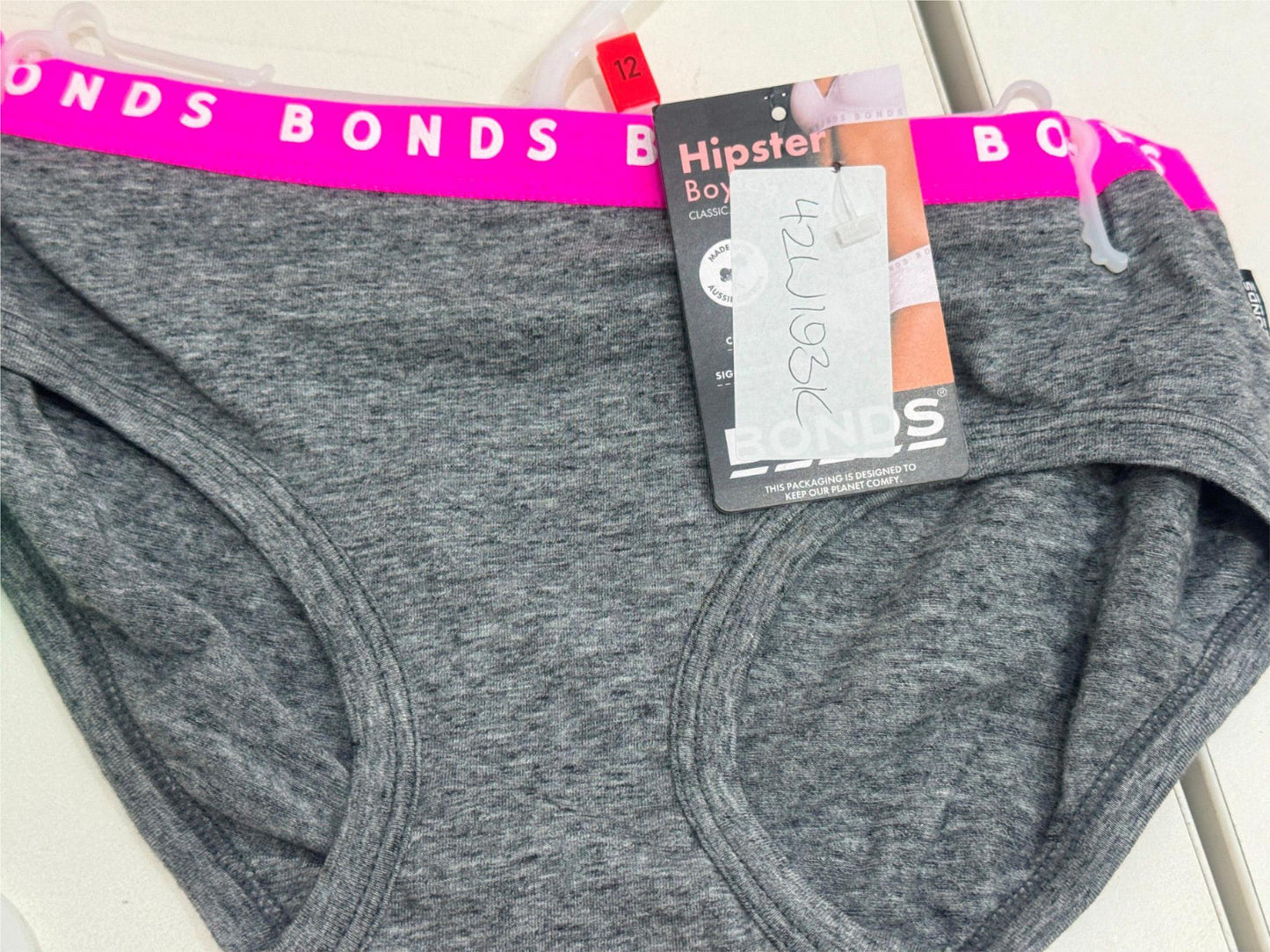 Bulk Lot 5 Pairs Bonds Underwear -Multicoloured Ladies Adult Size 12 NEW