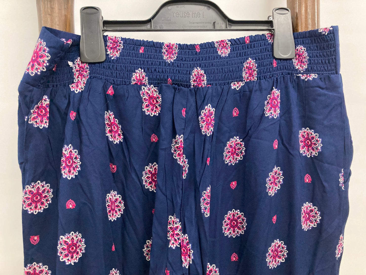 Miller Free Spirit Assymetric Culotte Navy Pink Paisley Ladies Sz 14 NEW