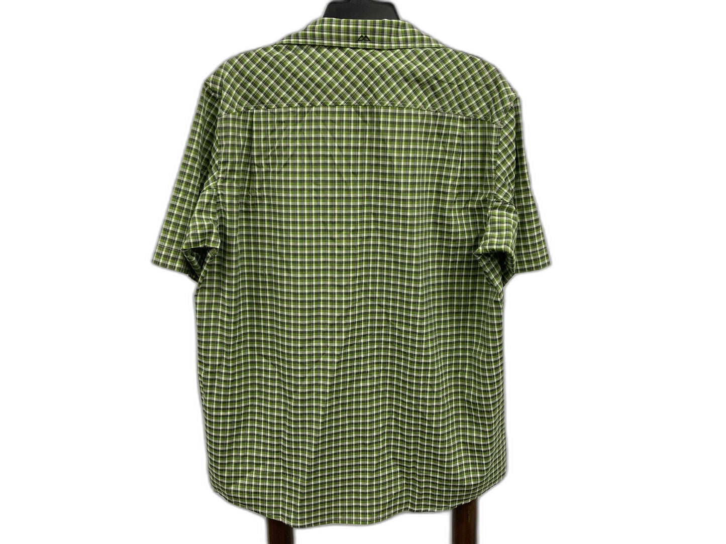 Kathmandu Barros Icon Green Check Short Sleeve Shirt Mens Sz Xl NEW