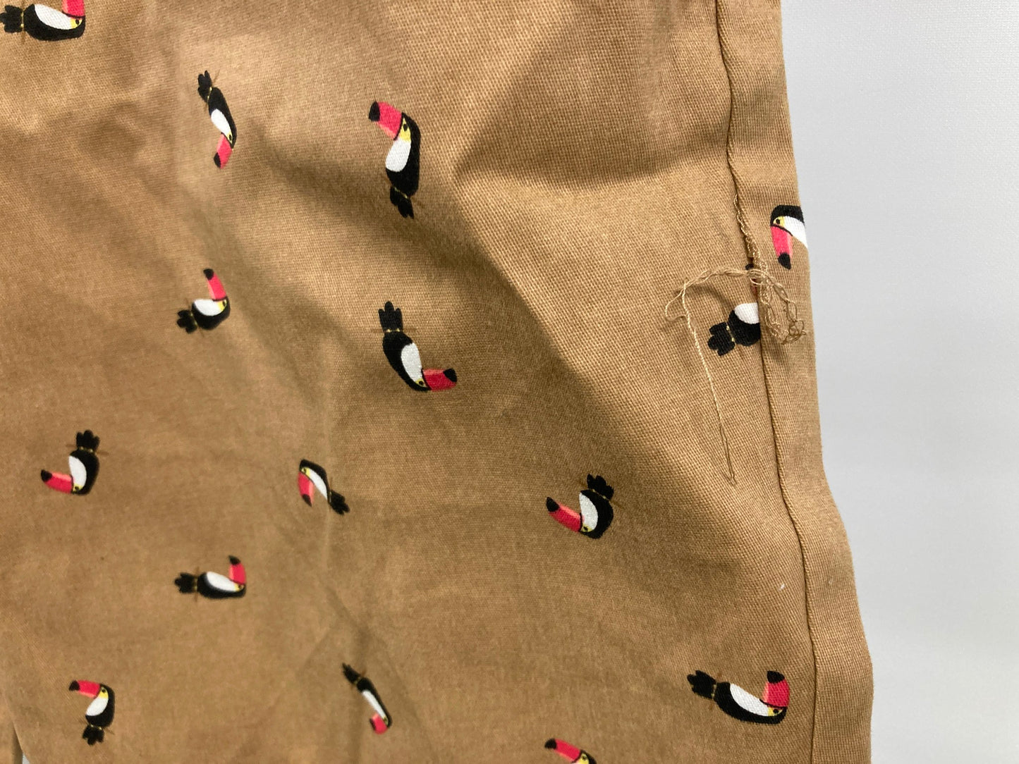 Jay Jays Toucan Design Zip & Button Up Shorts Tan Mens Sz 36 NEW