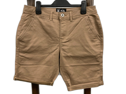 Jay Jays Flex-It Chino Shorts Side Pockets Zip Up Brown Mens Sz 30 NEW