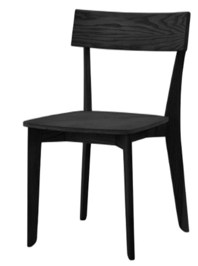 Nofu Set Of 2 Dining Chairs Black-Stained American Ash Timber NEW