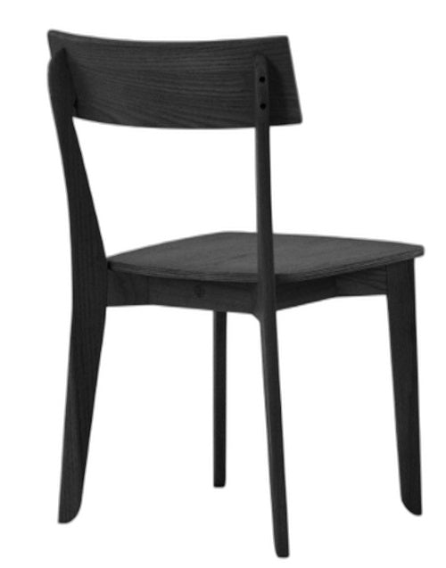 Nofu Set Of 2 Dining Chairs Black-Stained American Ash Timber NEW