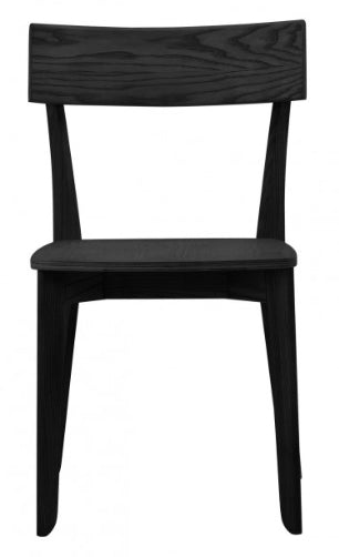 Nofu Set Of 2 Dining Chairs Black-Stained American Ash Timber NEW