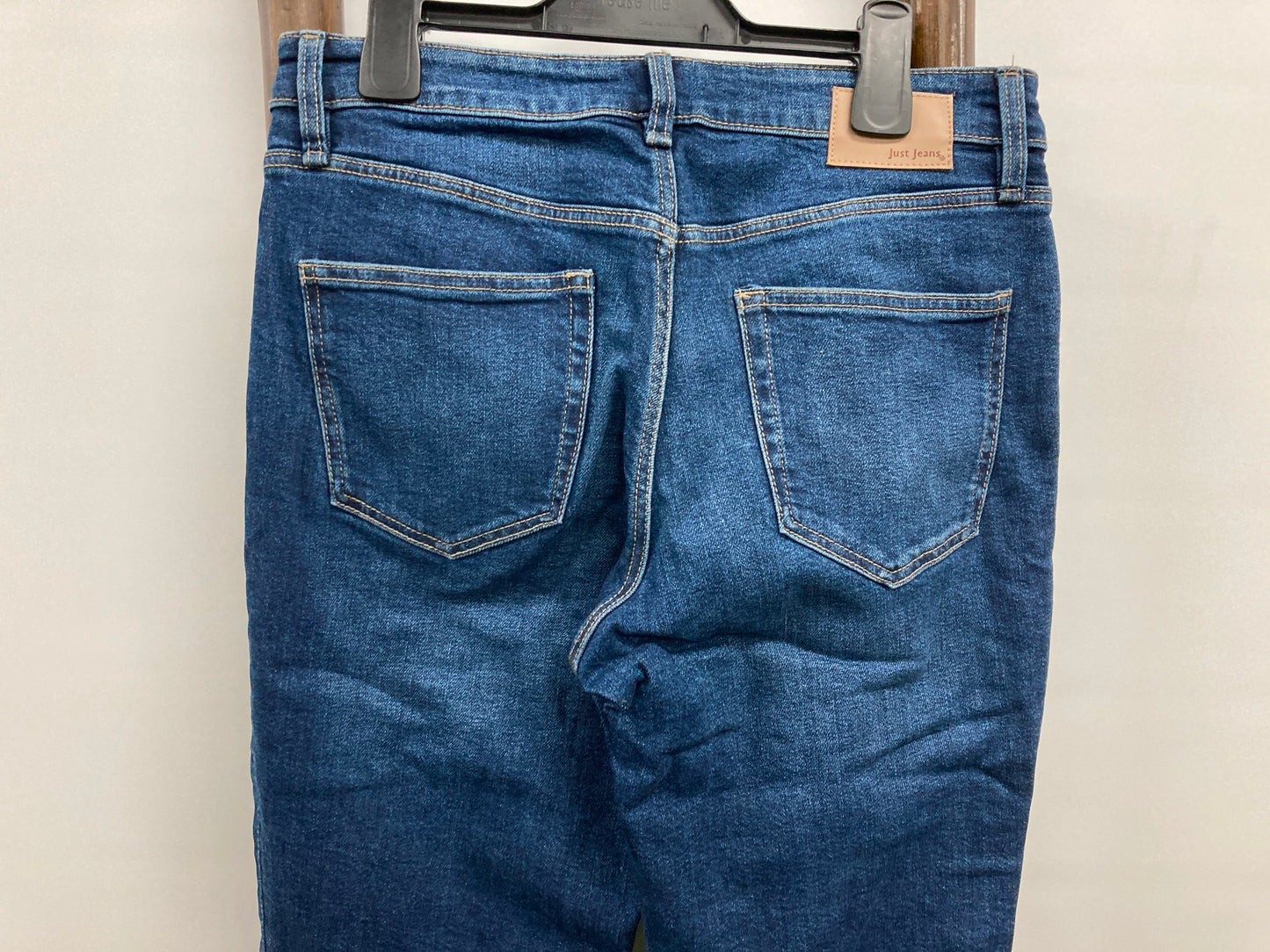 Just Jeans High Rise Full Length Denim Jeans Blue Ladies Sz 9F Rp$110 NEW