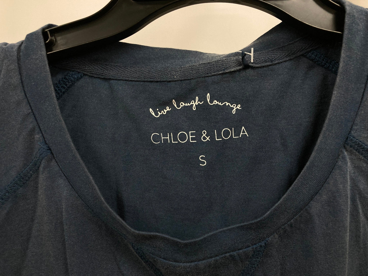 Chloe & Lola Lounge Wear S/Sleeve T-Shirt Faded Blue Ladies Sz S NEW